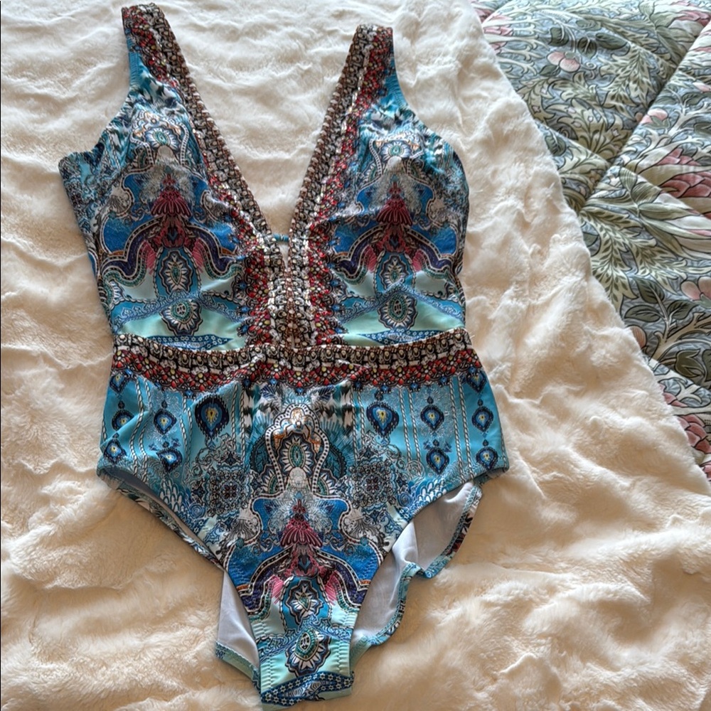 Colorful One Piece Swimsuit.